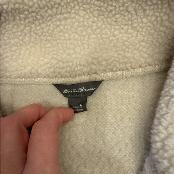 Eddie Bauer Off-White Sherpa Fleece - Picture 3 of 6